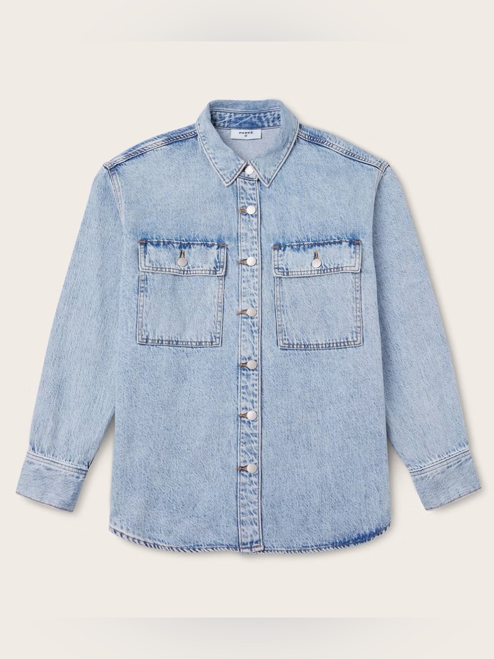 🩵Long Sleeve Denim Shacket - Parke x Target Light Wash NWT Size Extra Small